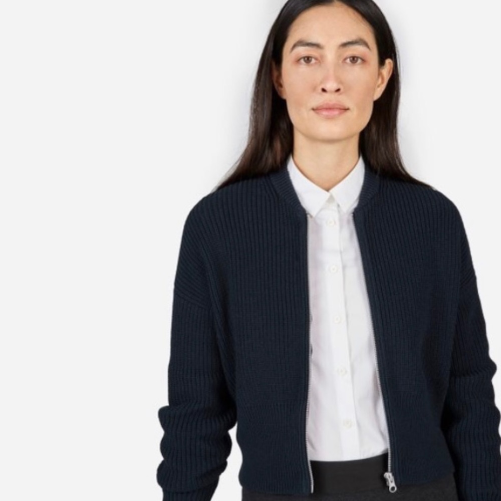 Everlane The Fisherman Cotton Zip Bomber